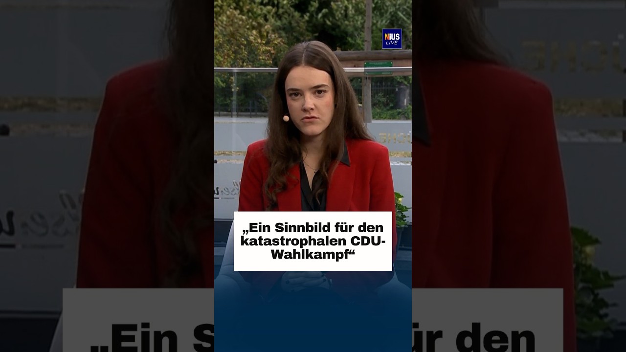 CDU-Wahlkampfveranstaltung in Sachsen-Anhalt mit Rednerpult und Parteilogo im Hintergrund