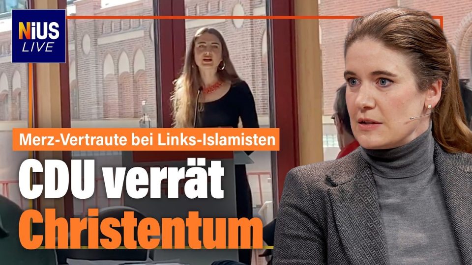 Merz Redenschreiberin – Carlotta Foss, Redenschreiberin von Bundeskanzler Friedrich Merz, bei einem Vortrag zur Rolle des Ch…