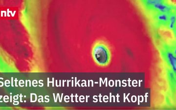 Satellitenaufnahme von Hurrikan Polo als Kategorie-5-Wirbelsturm über dem östlichen Pazifik nahe Mexiko