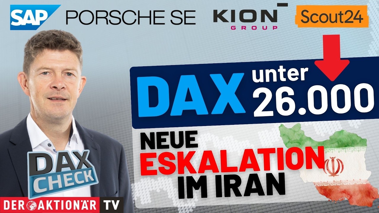 DAX-Kurstafel an der Frankfurter Börse beim DAX-Check mit Fokus auf Auto1, SAP und Scout24