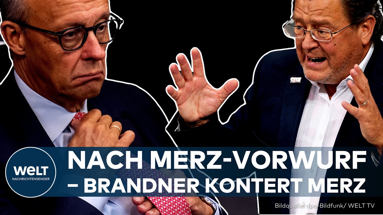 Friedrich Merz am Rednerpult im Bundestag, im Hintergrund AfD-Abgeordnete – Merz AfD Vorwurf ethnische Säuberung