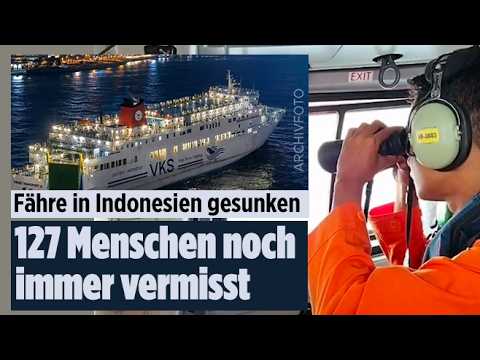 Fährunglück Indonesien – Rettungskräfte suchen auf der Javasee nach Überlebenden des Fährunglücks Indonesien mit der Virgo T…