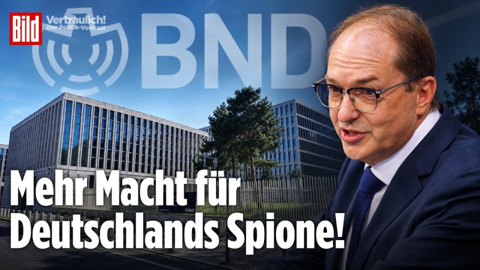 Symbolbild zur BND-Reform: Bundesadler vor dem BND-Hauptquartier in Berlin, neue Befugnisse für den Bundesnachrichtendienst