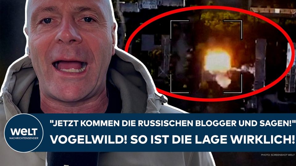 Ukraine-Krieg Donbas – Zerstörte Gebäude im Donbas während des Ukraine-Kriegs, Rauch über der Stadt