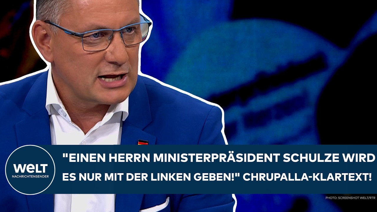 AfD Sachsen-Anhalt – AfD-Parteichef Tino Chrupalla gibt ein Interview zur Landtagswahl in Sachsen-Anhalt und den Positionen …