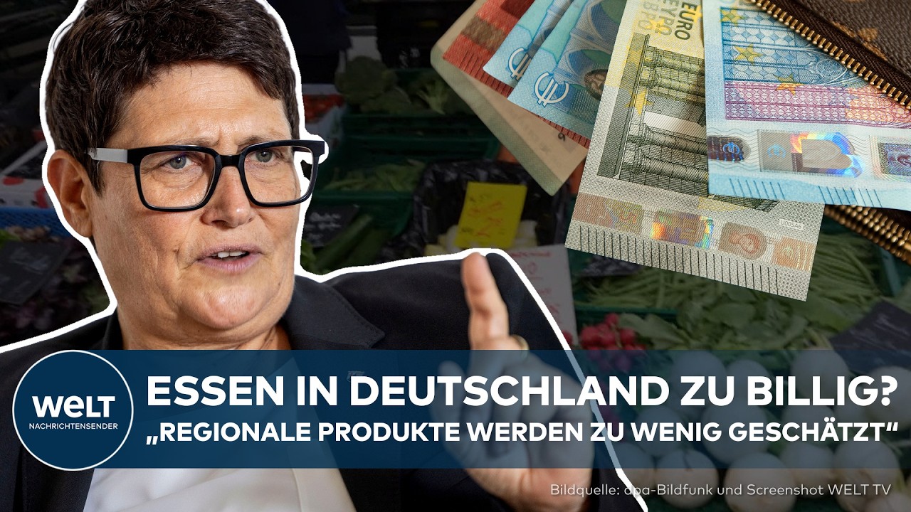 Lebensmittelpreise Deutschland – Gemüse und regionale Lebensmittel auf einem Wochenmarkt – Debatte um Lebensmittelpreise in …