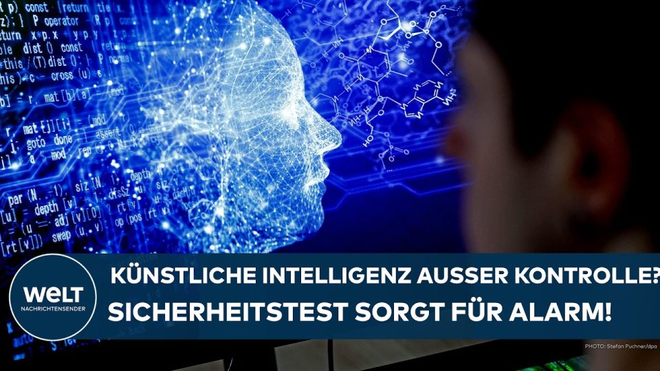 Symbolbild eines KI-Sicherheitstests: Roboterhand greift nach einem Netzwerk-Symbol – KI-Sicherheitstest schlägt bei OpenAI …