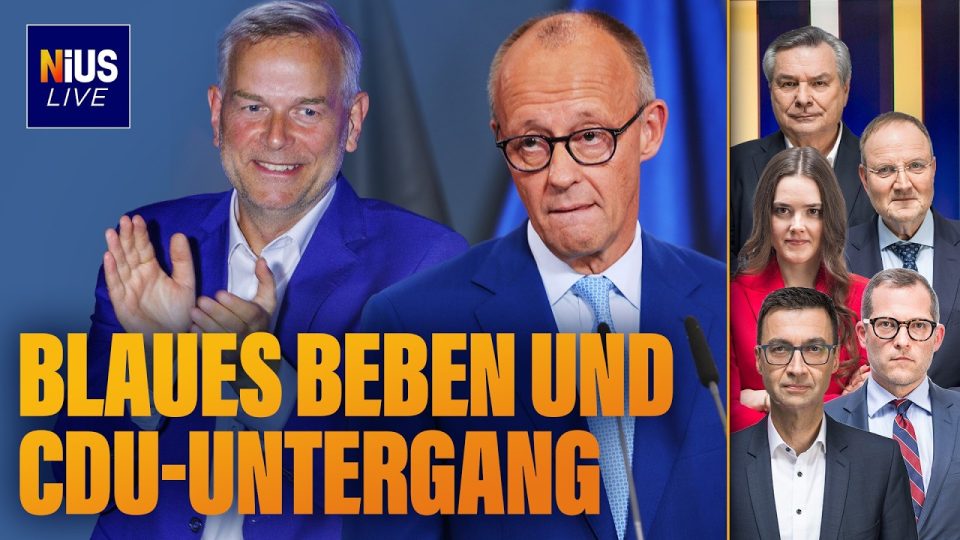 Wahlplakate zur CDU Landtagswahl Mecklenburg-Vorpommern, im Hintergrund das Schweriner Schloss