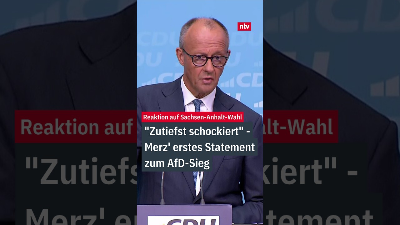 AfD-Sieg Sachsen-Anhalt – CDU-Chef Friedrich Merz gibt Statement zum AfD-Sieg bei der Landtagswahl in Sachsen-Anhalt