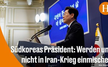 Nahostkonflikt Südkorea – Südkoreas Präsident Lee Jamung spricht in Seoul über den Nahostkonflikt und die Haltung Südkoreas …