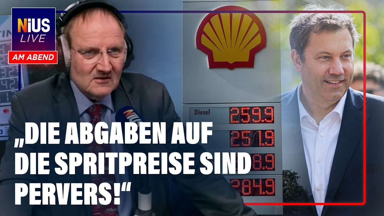 Zapfsäule an einer deutschen Tankstelle zeigt Benzinpreis Allzeithoch über 2,27 Euro pro Liter E10