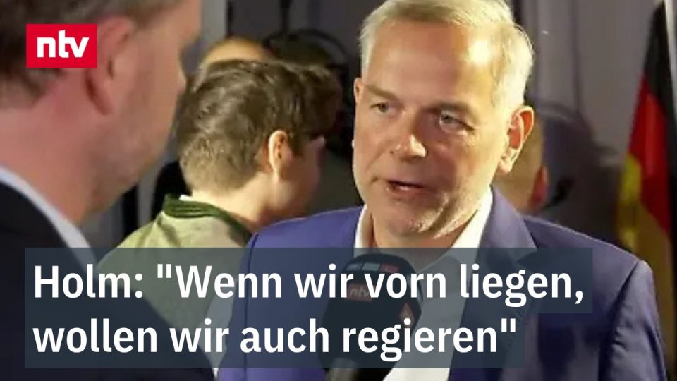 Regierungsauftrag AfD Mecklenburg-Vorpommern – AfD-Spitzenkandidat Leif-Erik Holm spricht nach der Landtagswahl in Mecklenbu…