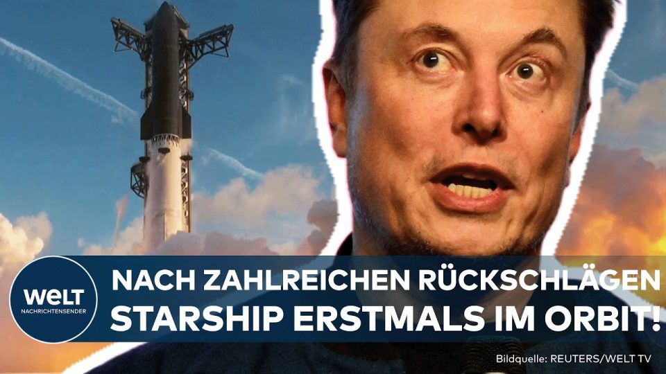 Starship Erdumlaufbahn – SpaceX Starship Rakete beim Start in Texas auf dem Weg zur Erdumlaufbahn