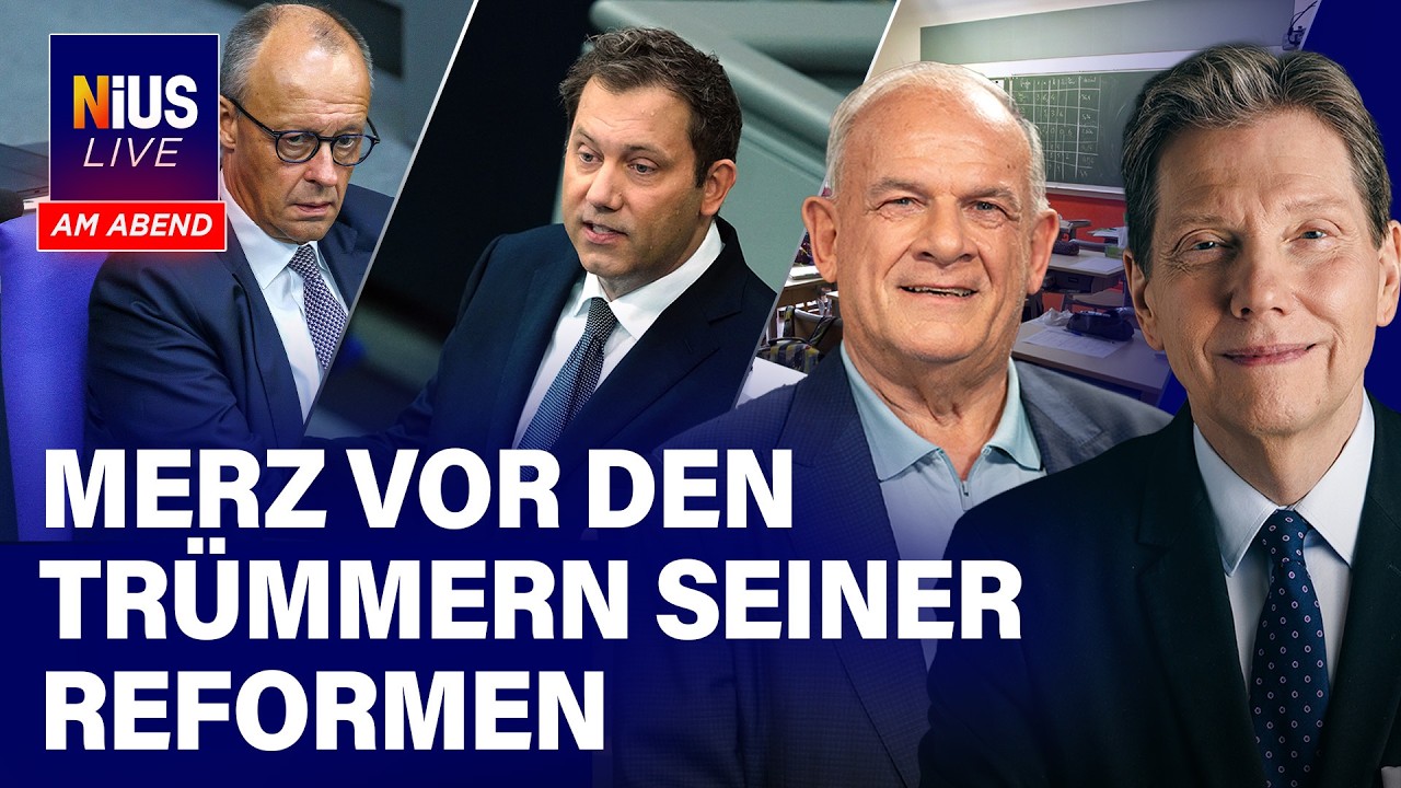 Friedrich Merz steht am Rednerpult, CDU Umfragetief drückt Partei bundesweit unter 20 Prozent