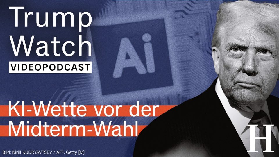Luftaufnahme eines großen KI-Rechenzentrums in den USA mit Kühlanlagen – Symbol für den Konflikt um KI-Infrastruktur vor den…