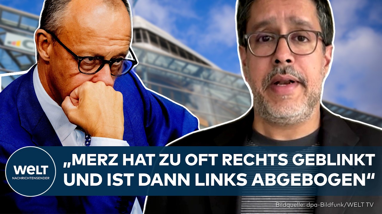 Friedrich Merz am Rednerpult, symbolisch für die CDU-Krise und den Führungsstreit in der Union