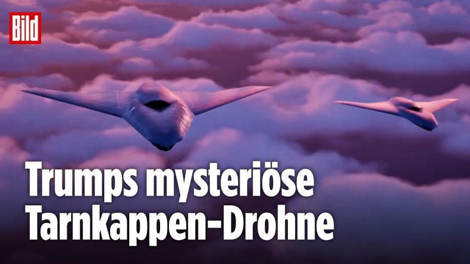 Modell der Kampfdrohne Vectis von Lockheed Martin in Originalgröße bei der Präsentation in Maryland