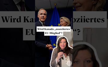 EU-Flagge und kanadische Flagge nebeneinander – Kanada als assoziiertes EU-Mitglied im Gespräch