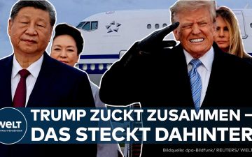 Xi Jinping Empfang – Donald Trump begrüßt Xi Jinping beim Staatsbesuch mit Militärzeremonie und Bomber-Überflug in den USA