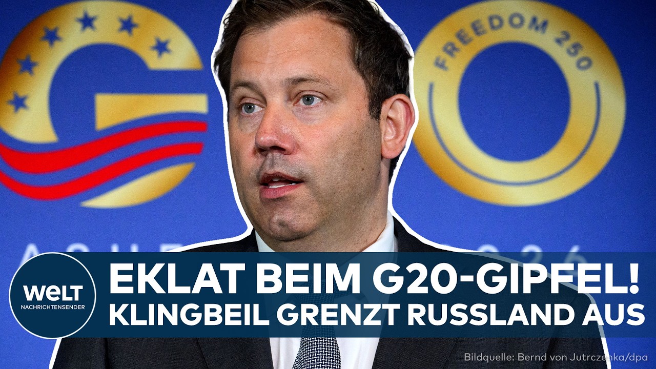 Bundesfinanzminister Lars Klingbeil beim G20-Treffen, wo ein europäischer G20-Fotoboykott gegen Russland organisiert wurde