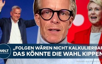 Manuela Schwesig im Wahlkampf zur Landtagswahl Mecklenburg-Vorpommern, Bühne mit SPD-Plakaten