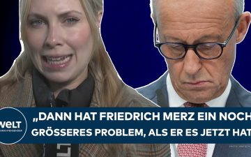 Friedrich Merz Kanzler – Friedrich Merz als Bundeskanzler vor dem Kanzleramt, symbolisch für die CDU-Krise und den Koalition…