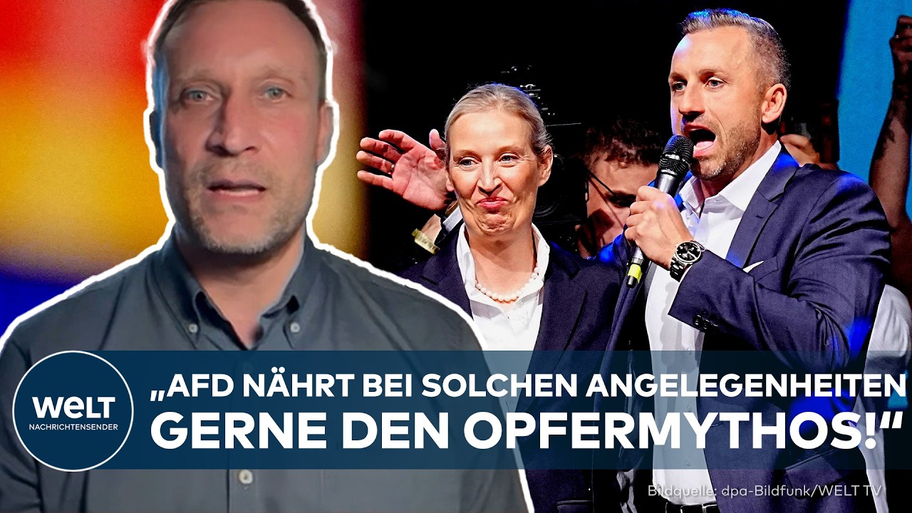 AfD-Politikerin vor Deutschlandkarte – Symbolbild zur Debatte über AfD Russland-Nähe und Geheimdienstzugang