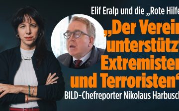 Elif Eralp vor dem Berliner Roten Rathaus – Debatte um Rote Hilfe Mitgliedschaft