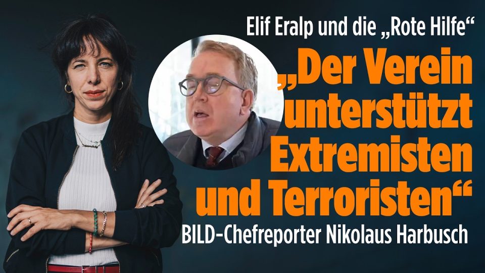 Elif Eralp vor dem Berliner Roten Rathaus – Debatte um Rote Hilfe Mitgliedschaft