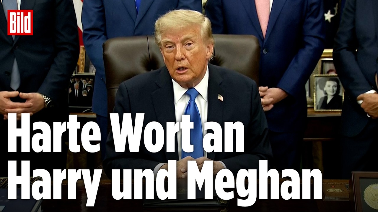 Donald Trump spricht über Harry und Meghan bei einer Pressekonferenz – Trump Harry Meghan Reaktion auf Rückkehr nach England
