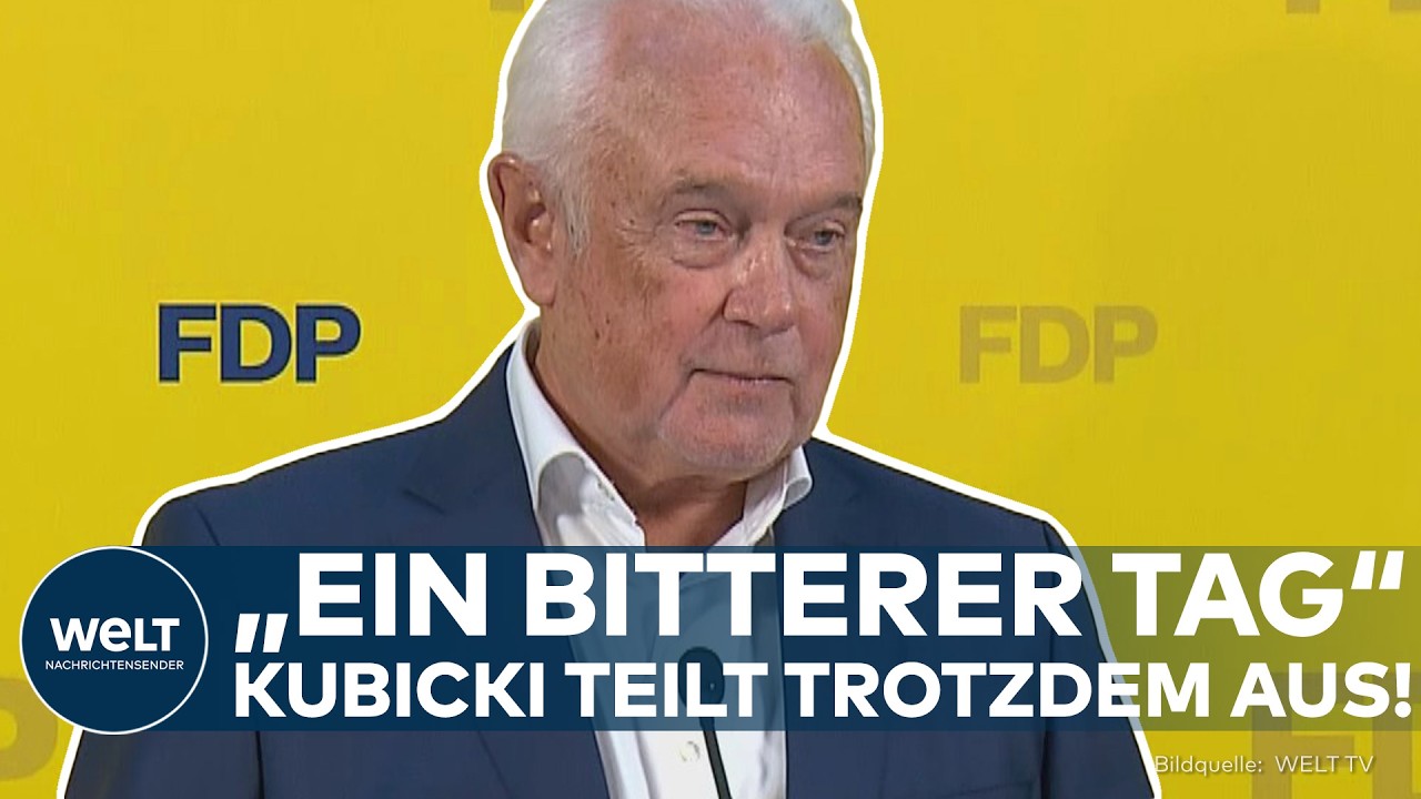 FDP-Chef Wolfgang Kubicki spricht nach der Wahlniederlage der FDP Sachsen-Anhalt vor Mikrofonen