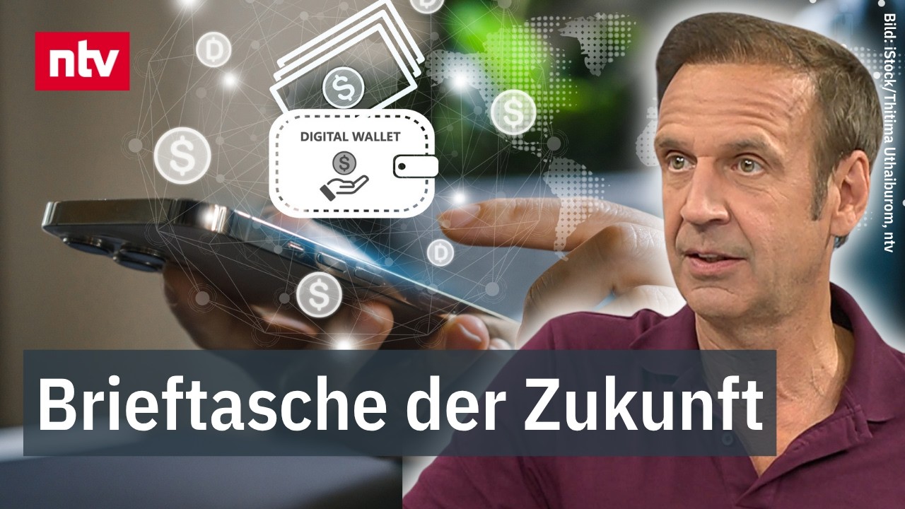 digitale Wallet – Smartphone mit digitaler Wallet-App zeigt digitalen Personalausweis und Führerschein auf dem Display