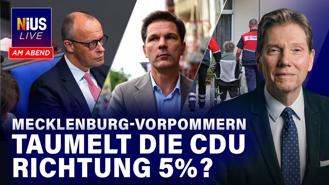 Friedrich Merz spricht auf einem CDU-Parteitag, Symbol für die aktuelle CDU-Krise und innerparteilichen Aufstand