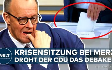 Friedrich Merz betritt das Konrad-Adenauer-Haus zur CDU-Krisensitzung am Abend der Landtagswahl 2026