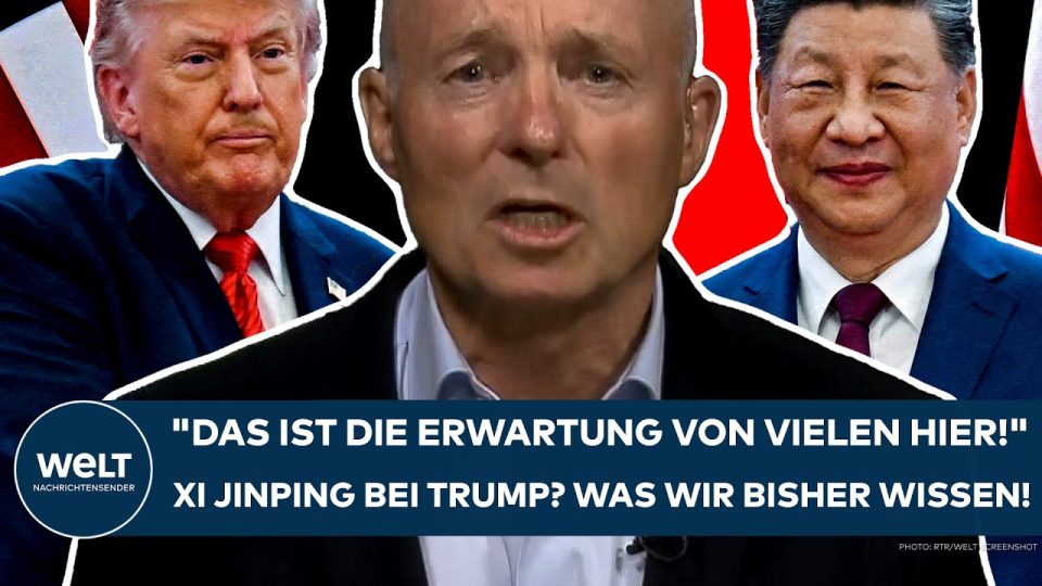 Xi Jinping USA Besuch – Xi Jinping und Donald Trump beim Staatsempfang im Weißen Haus während des USA-Besuchs des chinesisch…