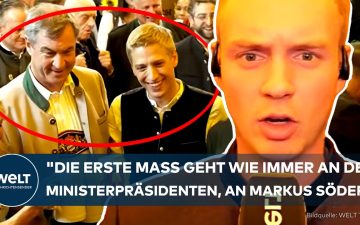 Oberbürgermeister Dominik Krause zapft beim Oktoberfest 2026 im Schottenhamel-Festzelt das erste Fass Bier an
