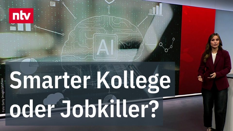 Mitarbeiterin am Laptop arbeitet mit KI-Tools – KI verändert Jobs in Büro-Branchen