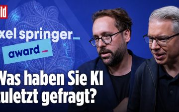 Künstliche Intelligenz Nutzung – Frank Thelen und Paul Ronzheimer beim Axel-Springer-Award sprechen über Künstliche Intellig…