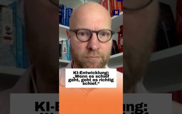 Symbolbild zu KI-Risiken: Menschliche Hand und Roboterhand vor digitalem Netzwerk-Hintergrund