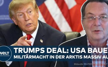 Karte der Arktis mit Grönland im Fokus – Visualisierung des Grönland-Deals zwischen USA und Dänemark