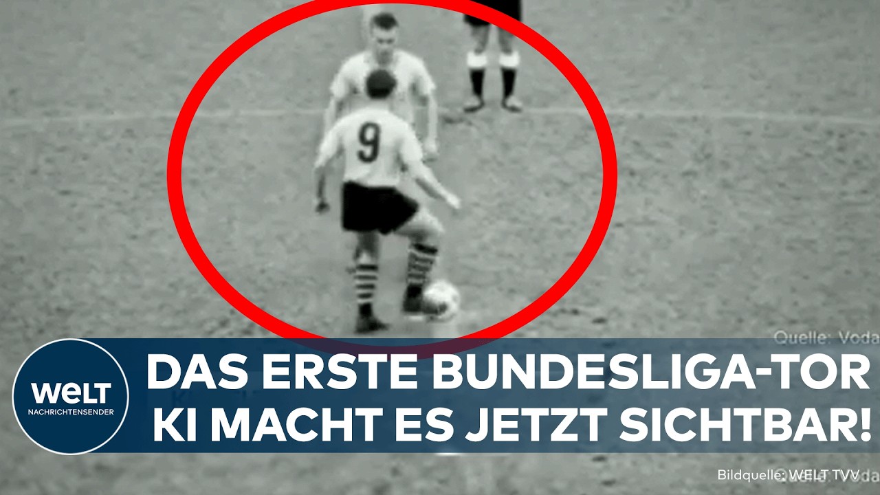erstes Bundesliga-Tor – KI-rekonstruierte Szene des ersten Bundesliga-Tors von Timo Konjetka für Borussia Dortmund am 24. Au…