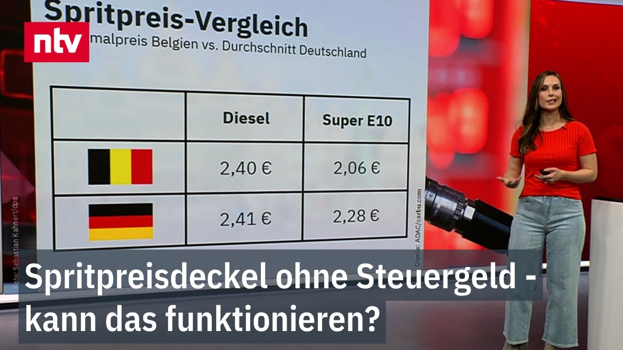 Zapfsäule an einer deutschen Tankstelle – Debatte um Spritpreisdeckel nach belgischem Vorbild