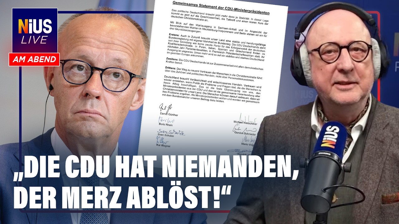 Friedrich Merz Führungskrise – Friedrich Merz bei einer CDU-Pressekonferenz inmitten der Führungskrise der Union