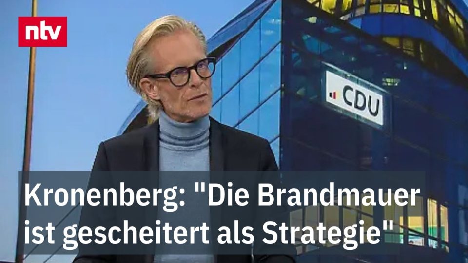 Zerreißprobe Union – Politologe Volker Kronenberg analysiert die Zerreißprobe der Union nach den Landtagswahlen in Mecklenbu…