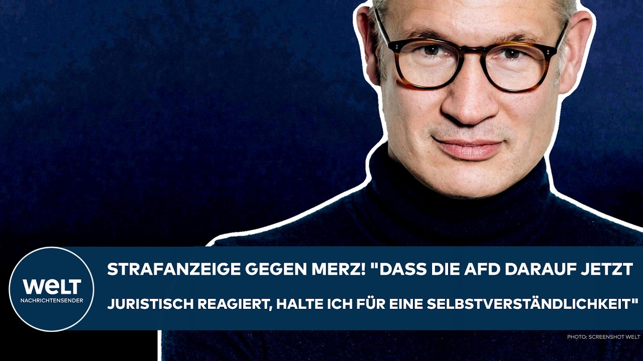 Strafanzeige gegen Merz – Friedrich Merz am Rednerpult im Deutschen Bundestag – Strafanzeige der AfD nach Vorwurf der ethnis…