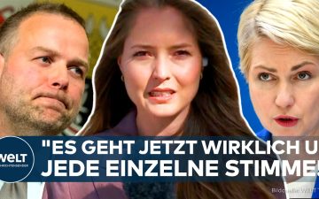 Manuela Schwesig und Erik Holm beim Wahlkampf zur Landtagswahl Mecklenburg-Vorpommern