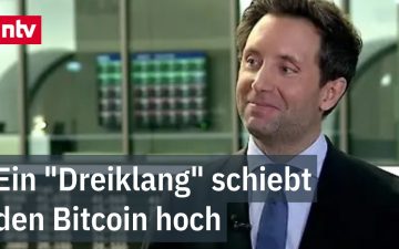 Goldene Bitcoin-Münze vor steigendem Kursdiagramm – Symbol für die wachsende Bedeutung von Bitcoin als Anlageklasse