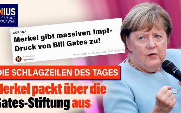 Angela Merkel und Bill Gates bei einem diplomatischen Treffen – Symbolbild zum Thema Merkel Bill Gates Impfdruck in der Coro…