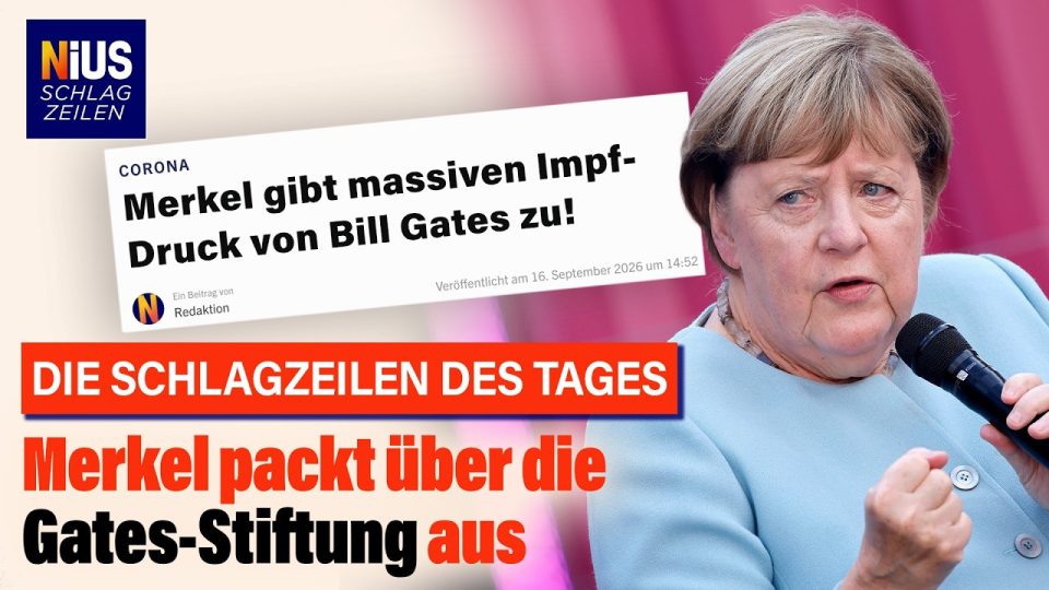 Angela Merkel und Bill Gates bei einem diplomatischen Treffen – Symbolbild zum Thema Merkel Bill Gates Impfdruck in der Coro…