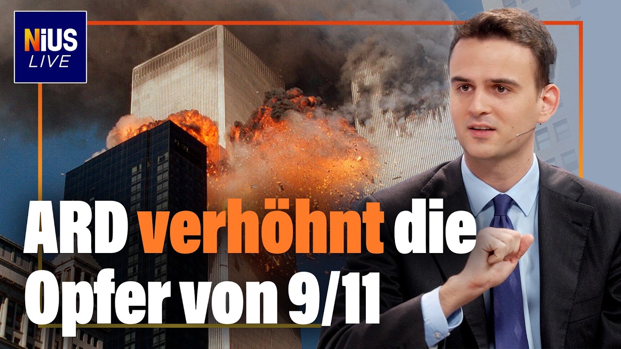 Gedenkveranstaltung zum 9/11 Jahrestag in New York mit Lichtsäulen an der Stelle der Twin Towers